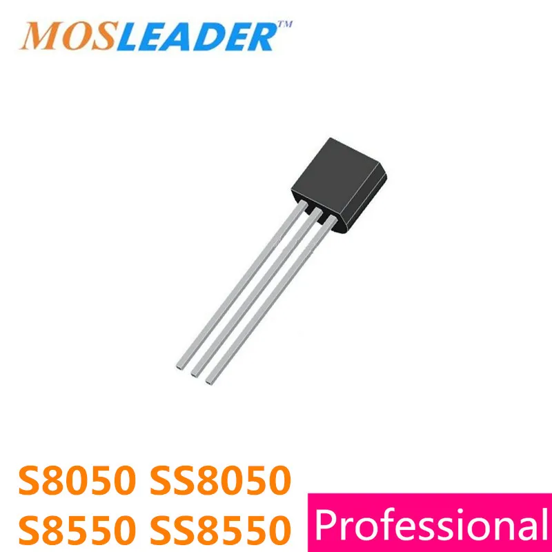 Mosleader 1000 шт. S8050 SS8050 TO92 DIP NPN PNP 0.5A 500mA 40В 1.5A Сделано в Китае|Запасные части| |