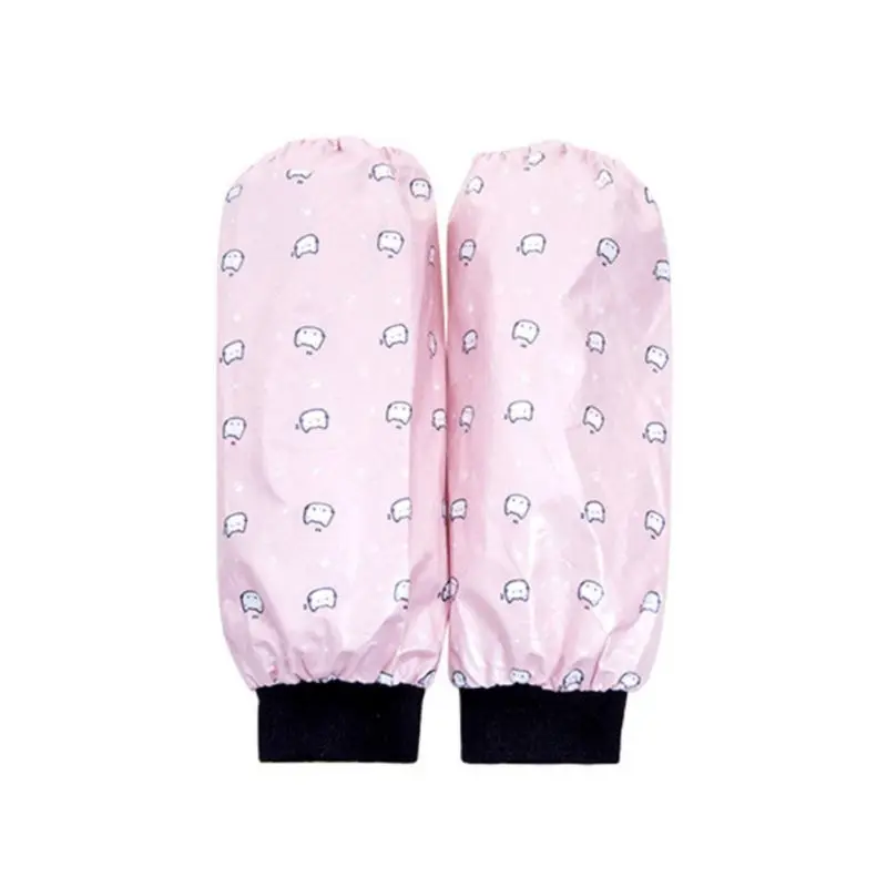 Pink cat Водонепроницаемый полиэстер материал противообрастающий нарукавник работа по дому эластичный манжет Разработанный рукав крышка Рабочая кухонная Чистка - Цвет: Pink cat