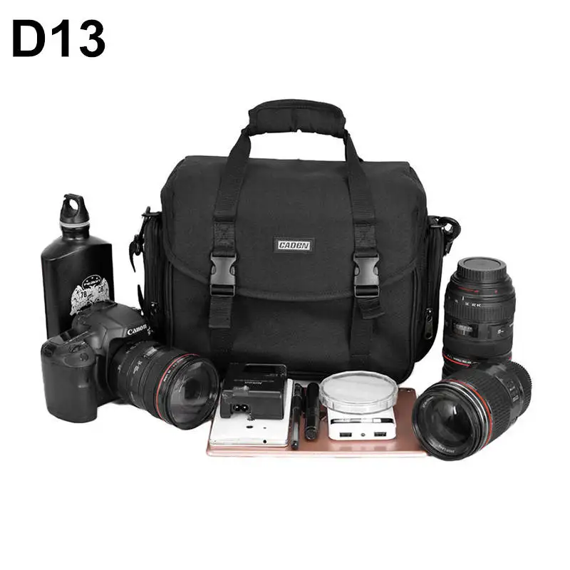 D13 CADEN DSLR сумка для камеры, нейлоновая сумка на плечо, чехол для камеры Canon, Nikon, sony, сумка для объектива, водонепроницаемая сумка для фотосъемки - Цвет: D13