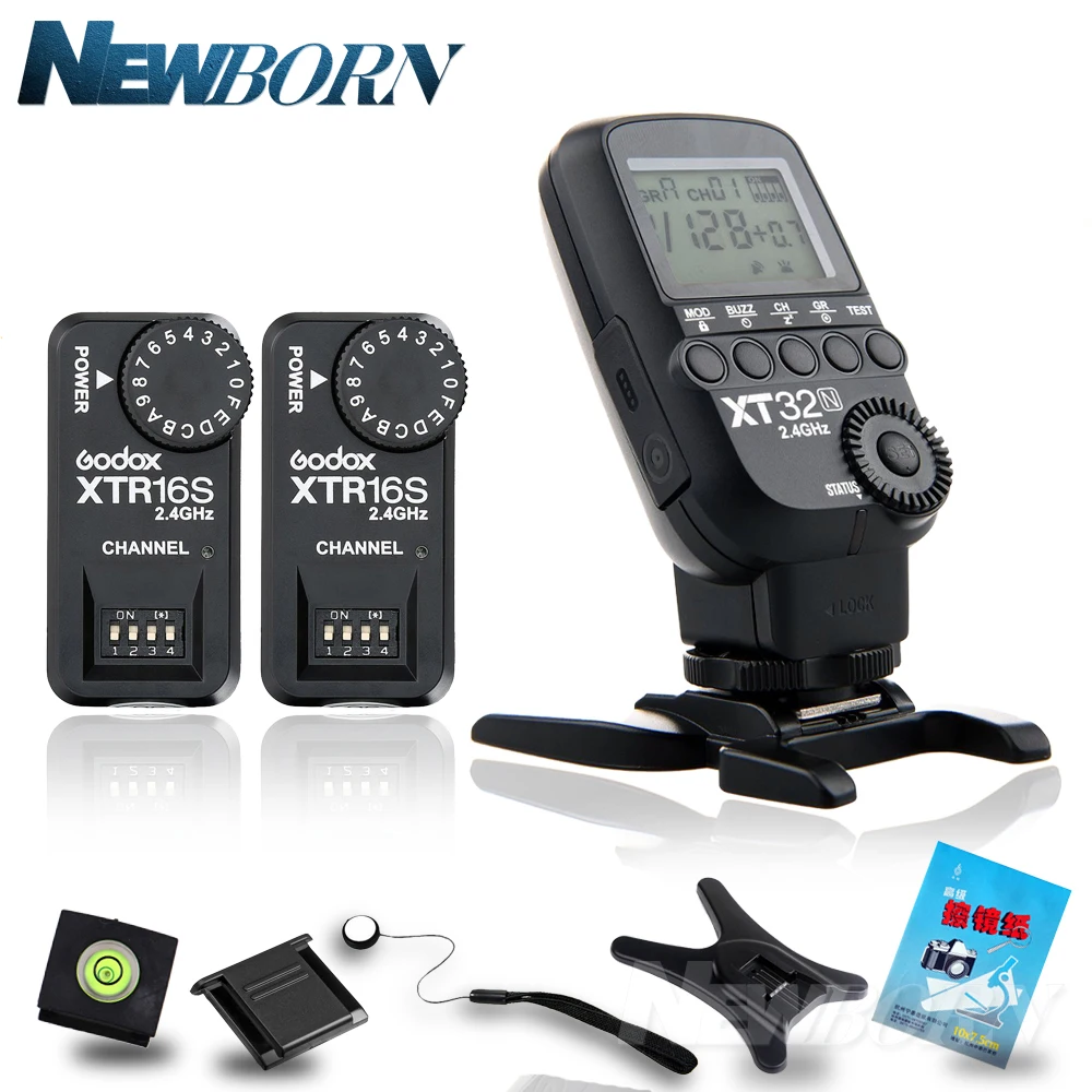 Godox XT32N 2 4G беспроводной 1/8000s HSS Flash Trigger + 2X XTR 16S для Nikon/GODOX V850/V860/V850II/V860C V860N V860 II Flash|flash
