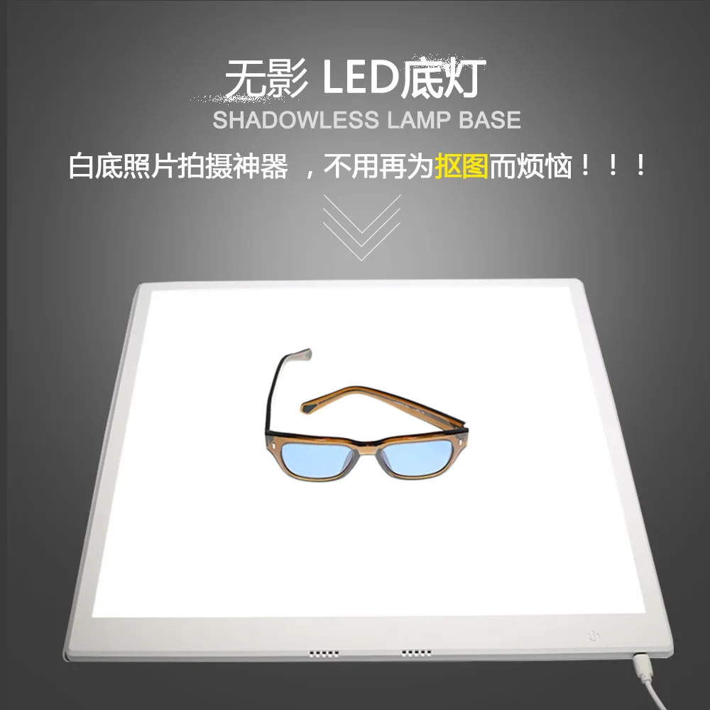 

LED Photography Shadowless Light Lamp Panel Pad with Switch, No Polar Dimming Light, 34.7cm x 34.7cm Effective Area