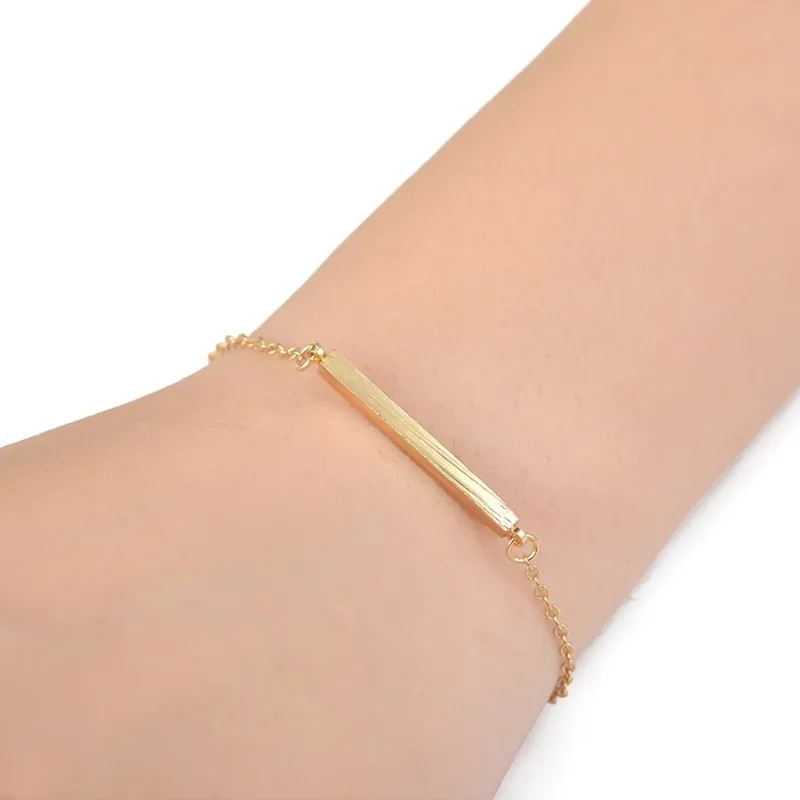 1 шт. матовый длинный Браслет минималистичный браслет с подвесками модные