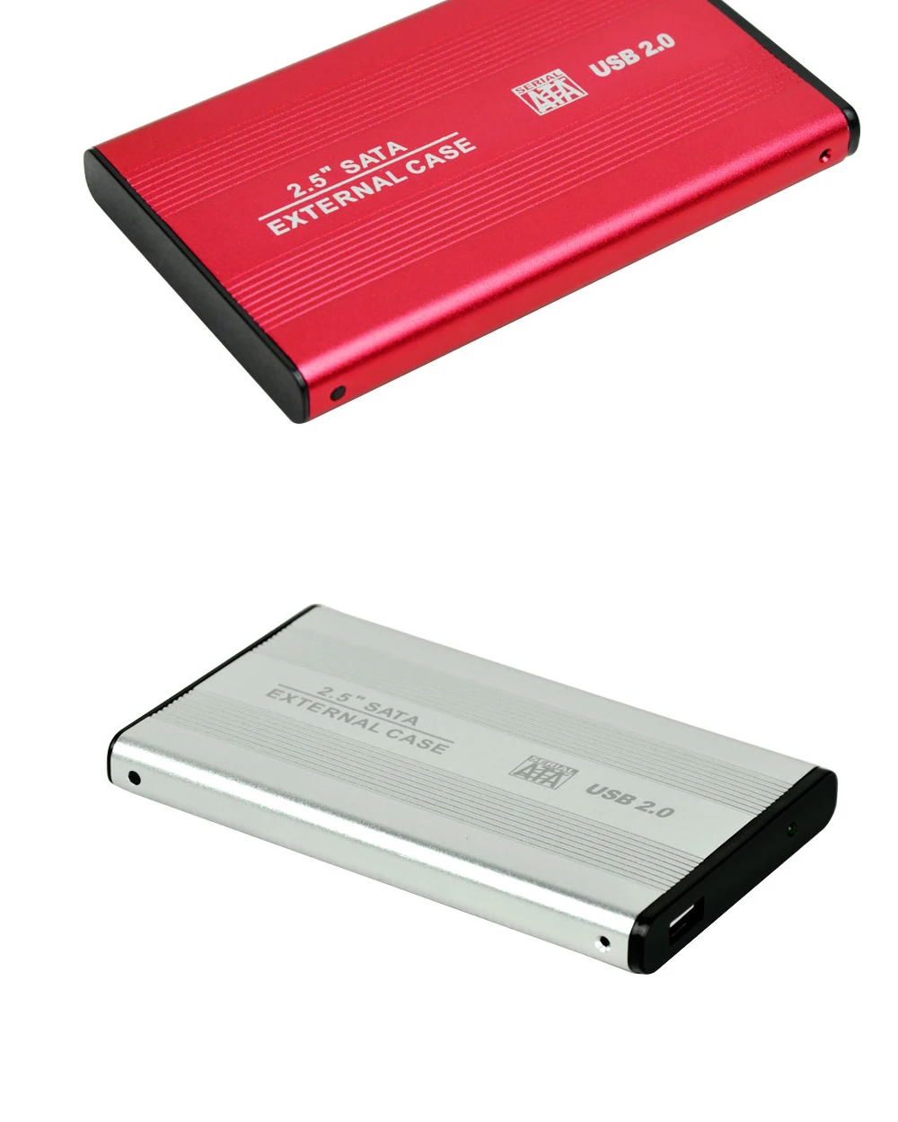 Алюминиевый металлический внешний HDD Caddy 2,5 дюймов SATA Внешний чехол USB 2,0 HDD жесткий диск чехол