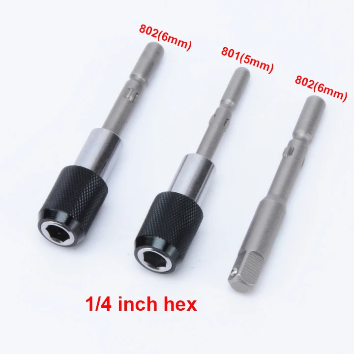3Pcs 801/802 to 1/4 Hex Shank Magnetic Screwdriver Bit Holder Quick Release Electric Drill Tools