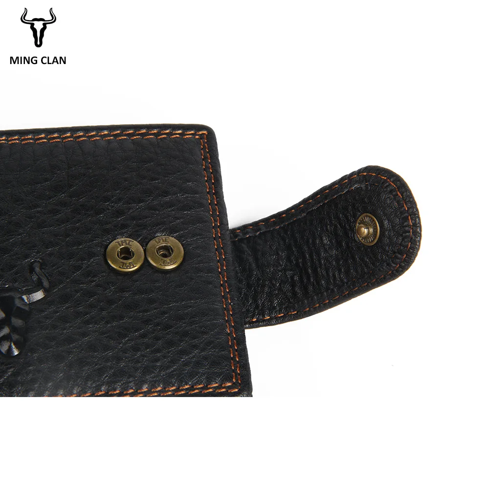 Mingclan Genuine Leather Unisex Card Holder Wallets High Quality Female Credit Card Bag Women Pillow Organizer Purse Case Box