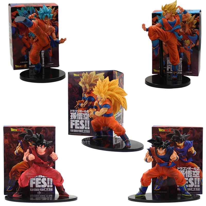 Dragon Ball Сон Гоку фигурка игрушки FES Black Gokou Zamasu Супер Saiyan Бог синие серебряные волосы Битва Ver Аниме Модель Куклы