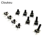 20 шт. 6*6*11 мм с кронштейном 2Pin сенсорный выключатель 6x6x11 микрокнопочный переключатель