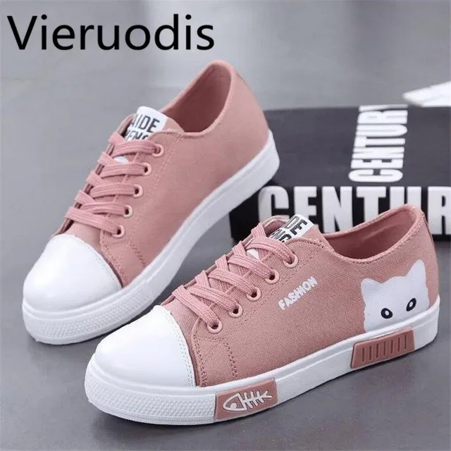 Для женщин плоская парусиновая обувь с героями мультфильмов 2018 новый летний