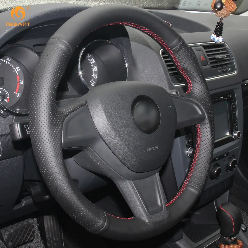 MEWANT черная натуральная кожа фотоаксессуары для Skoda Yeti 2014 2015 2016 Rapid набор деталей