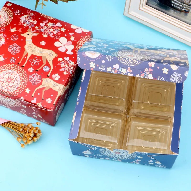 Новый стиль цветной квадратный бумажный органайзер для косметики mooncake/коробка