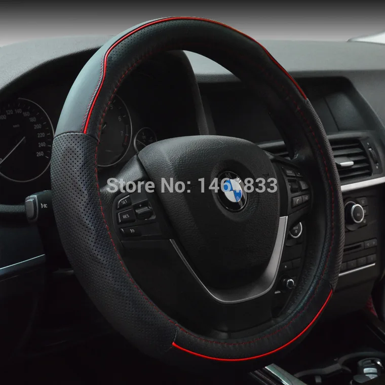 Натуральная кожа автомобилей руль обложка для ford focus 2 kia rio chevrolet skoda дери direksiyon