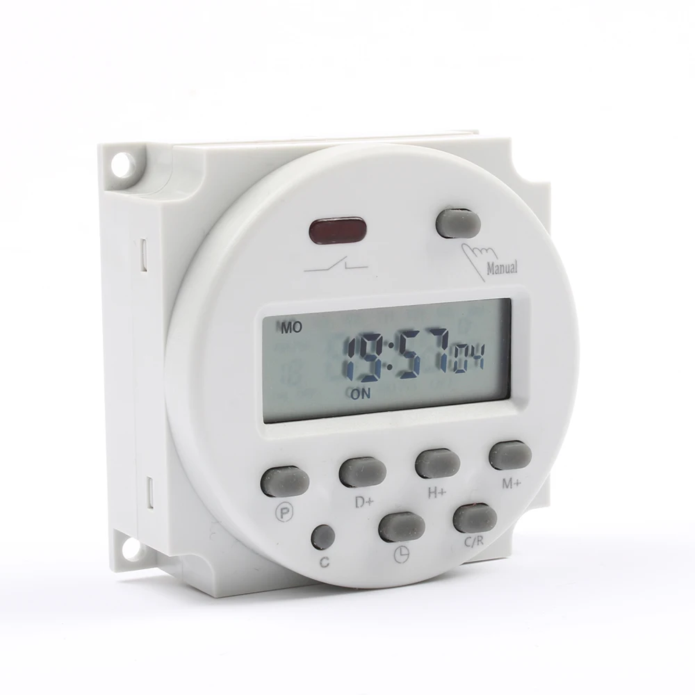 Бесконтактный CN101A AC DC 12V круглый цифровой ЖК таймер питания Еженедельно