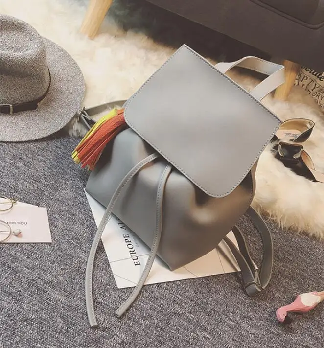 Рюкзаки женщин Кожа Кисточкой Колледж Ежедневно Рюкзак Школьные Сумки Для