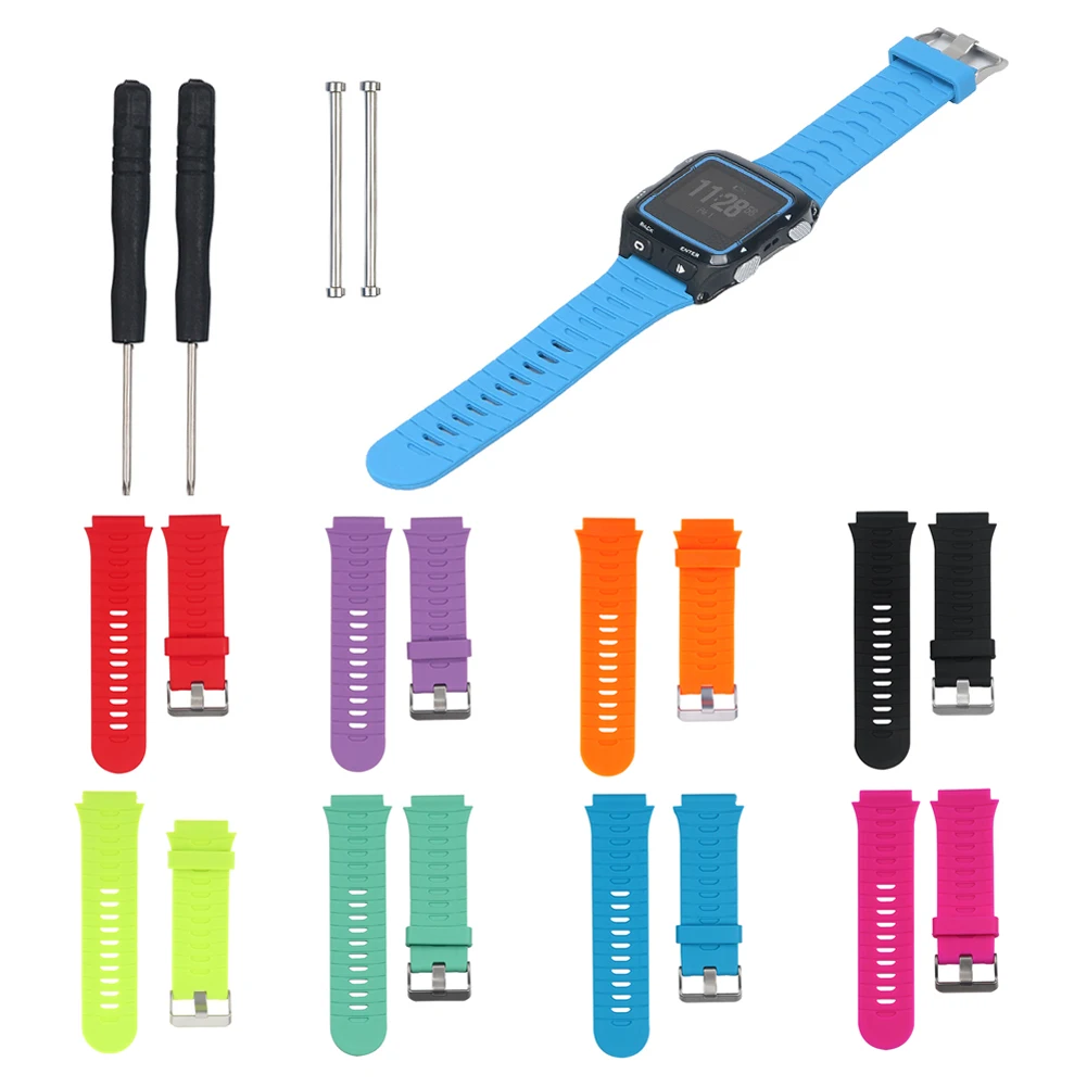 Цветной силиконовый ремешок на запястье для Garmin Forerunner 920XT с оригинальным Srews +