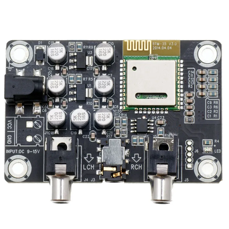 Беспроводная Автомобильная плата стереоусилителя SGM4812 + Bluetooth V4.0 аудиоресивер 12 В