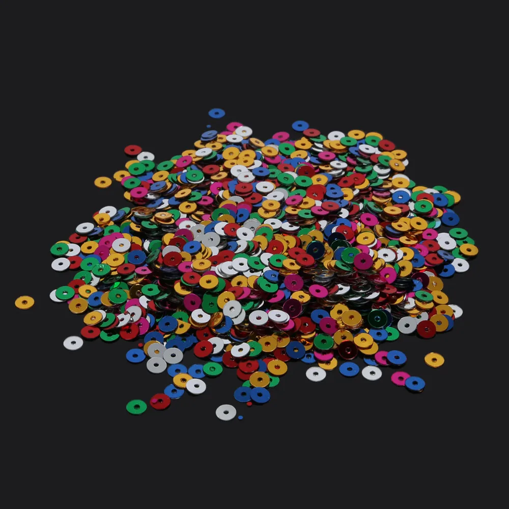 Серебряные блестки круглая плоская пленка в отверстии разные цвета 20 цветов