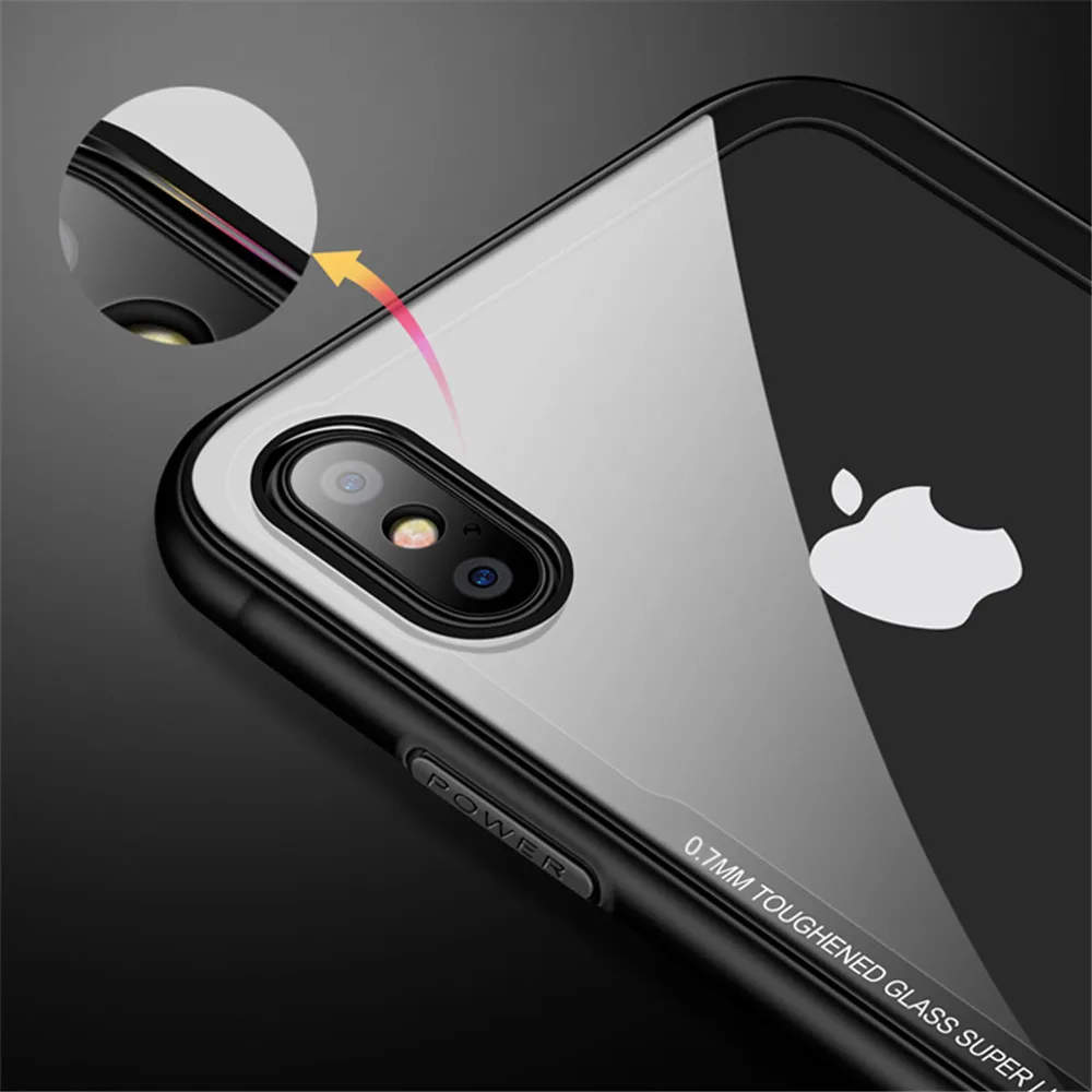 Роскошный чехол WK из закаленного стекла для задней панели телефона iPhone 7 задняя