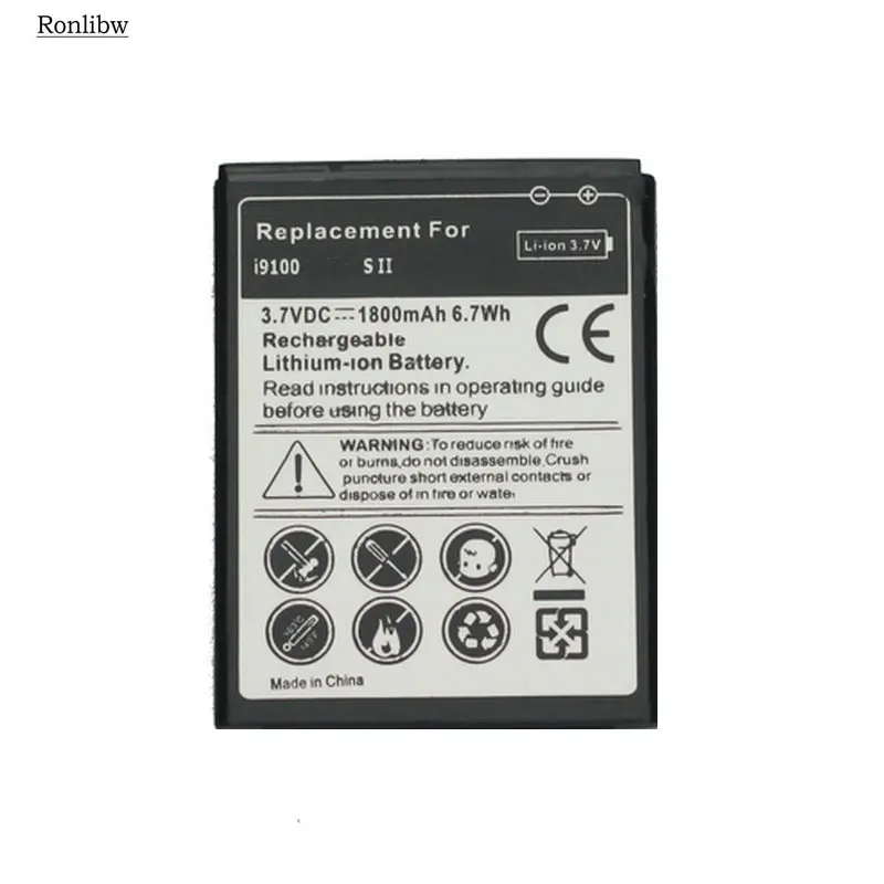 Ronlibw 2 шт EB F1A2GBU запасная батарея + зарядное устройство для Samsung Galaxy S2 II I9100 9100 i9100g I9108