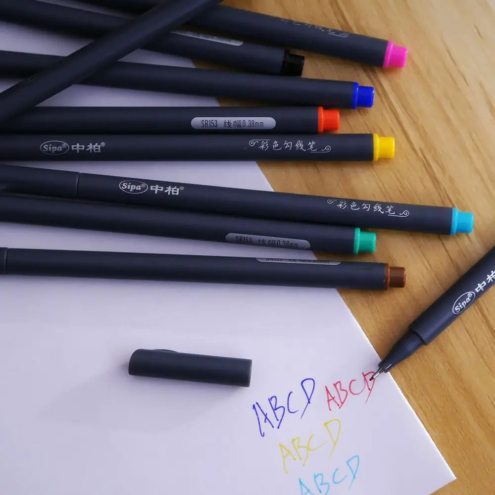 10 Цвета/комплект 0 38 мм Fine Liner Цветной маркер акварельные ручки на основе