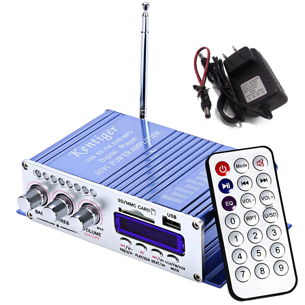 Мотоцикл USB FM аудио стерео усилитель радио MP3 Динамик светодио дный Hi-Fi 2 канальный