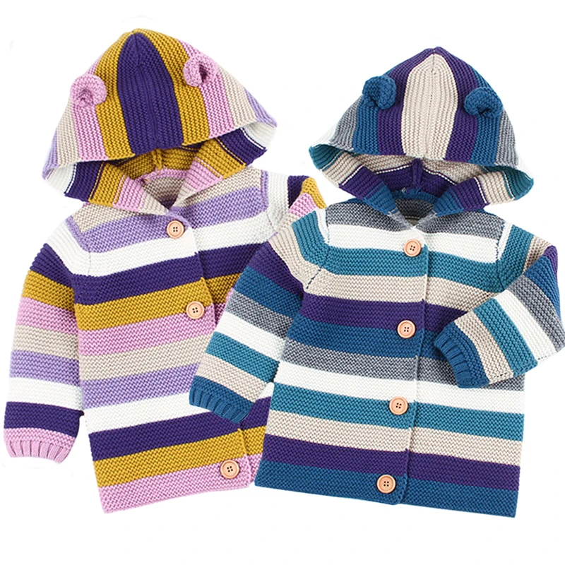 Одежда для новорожденных зимние свитера кардиганы маленьких девочек