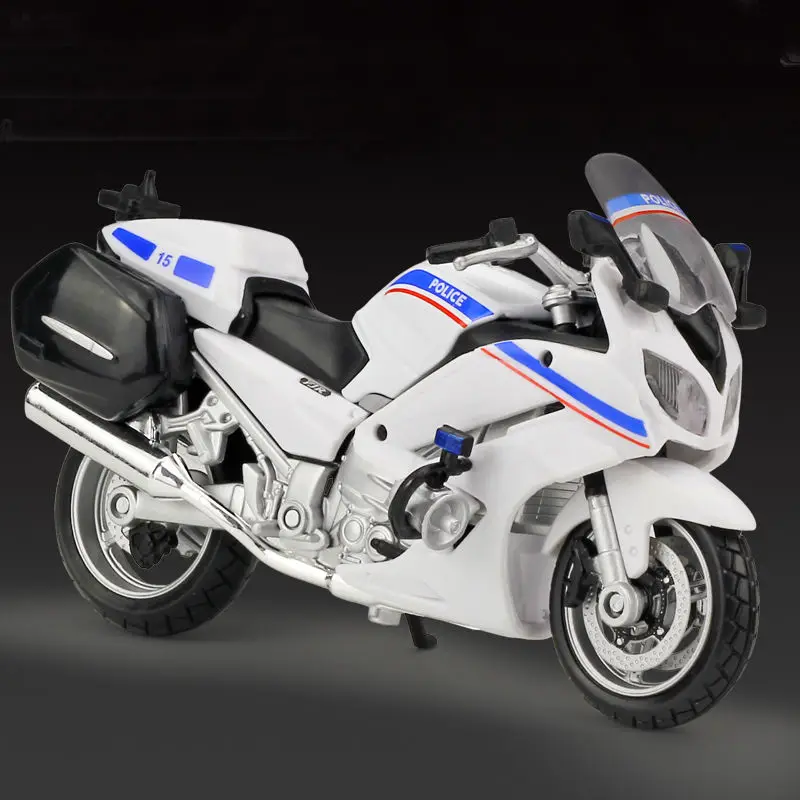 1:18 Модель мотоцикла белый Yamaha FJR 1300A полицейский гоночный мото литой мотоцикл