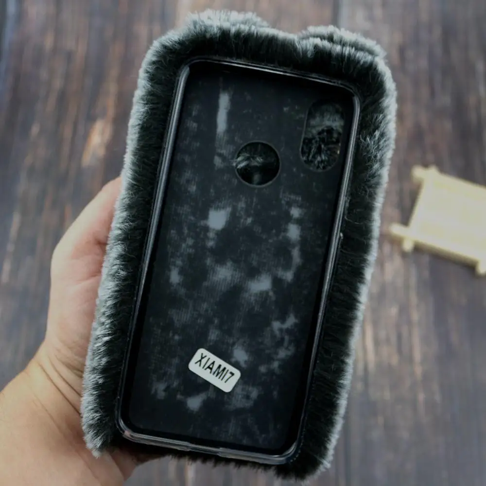 Силиконовый чехол из кроличьего меха для Xiao mi Pocophone F1 MAX 3 6X 5X 5S mi 6 A1 8 9 SE Play mi x Note 2s CC9 CC9E A3 A2 Lite