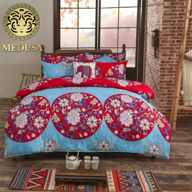 Медуза индийский богемный Феникс doona/пододеяльник набор Король Королева двойной
