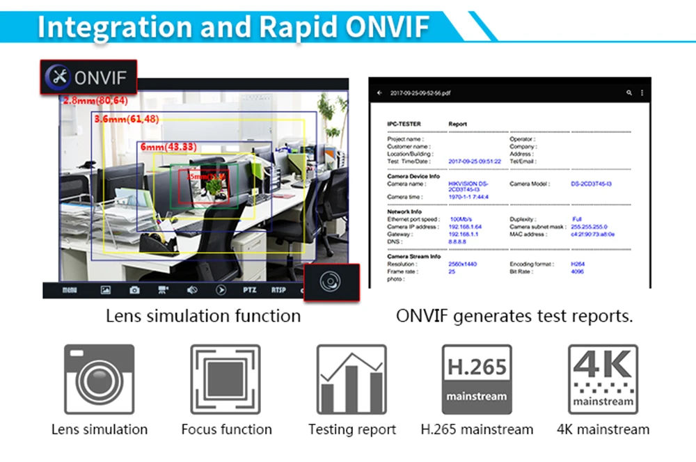" 1080 P IPC камера CCTV тестер монитор Wifi TVI CVBS IP обнаружения камера тестер безопасности ONVIF видео камера