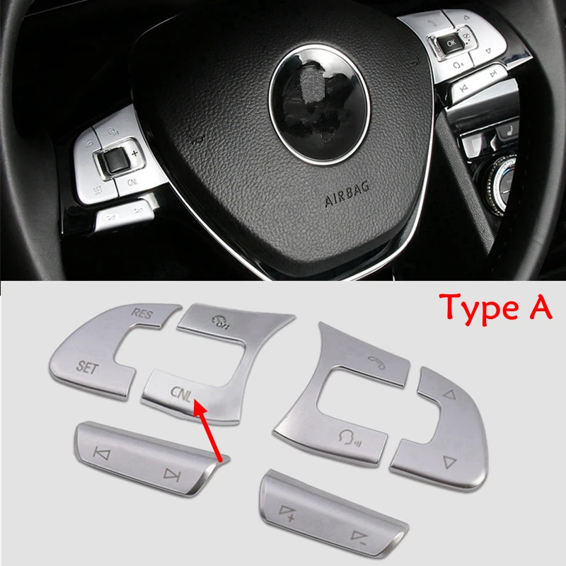 6 шт./компл. ABS переключатель на руль ручка панели накладка наклейка для Volkswagen Passat