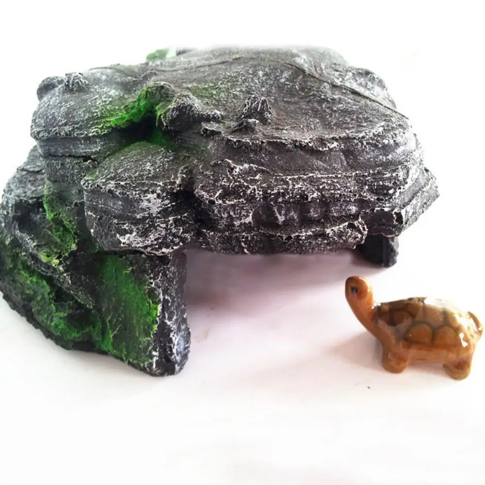 Фото Аквариум домашний декор Черепаха скала скалолазание каменный пейзаж