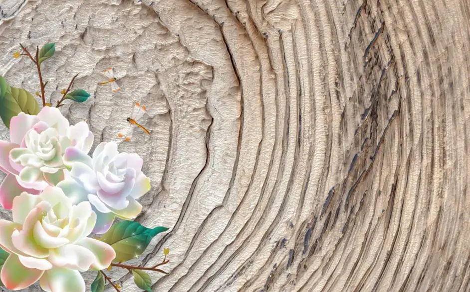 Пользовательские серые обои с узором для гостиной Декор современные 3 d цветочные