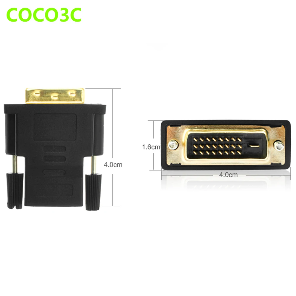Кабель-адаптер DVI 24 + 1 Pin штекер-HDMI позолоченный женский порт AV монитор 10 2 Гбит/с |