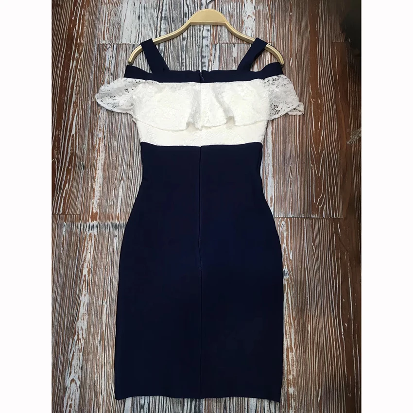

2019 New Women black and white slash neck short sleeve Dress Bandage Dress Bodycon Cut Out Sexy Celebrity Party Dress wholesale