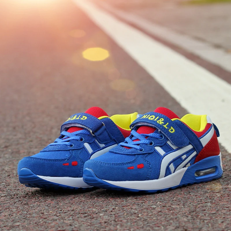 2019 New Genuine Leather Spring Children Sports Shoes Kids Breathable Cozy Running Boys Girls Quality Cushion Sneakers |
