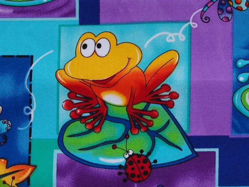 См x см хлопчатобумажная смесь тканая ткань лягушка стрекоза Божья коровка и