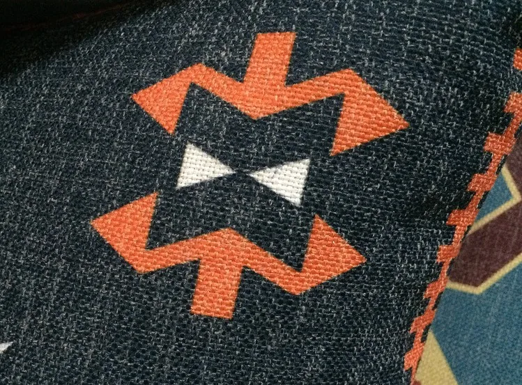 Хлопковая льняная наволочка Kilim с геометрическим рисунком богемная винтажная