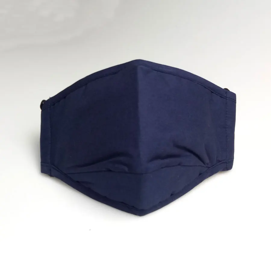 Navy blue Хлопковая одежда для сна, PM2.5 противопылевая Маска Анти-пыль маска для лица активированный Углеродный фильтр для маски для лица моющиеся много раз при помощи - Цвет: Navy blue