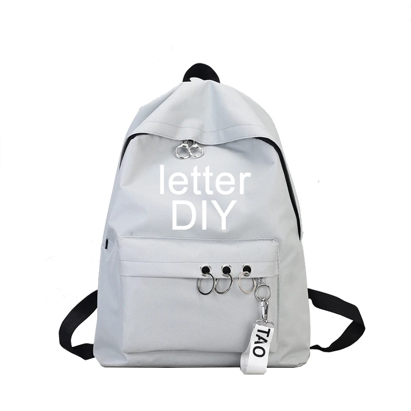 Женский рюкзак в стиле Харадзюку модный с буквенным принтом сделай сам школьный