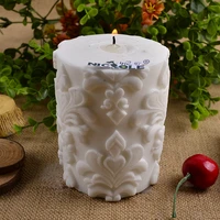 3d silicone candle mold cylinder wax mould for handmade craft home decoration tools
