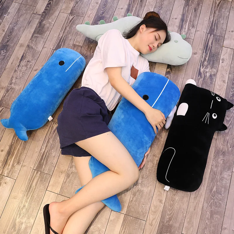 

1pc 60cm Long Soft Animal Cartoon Pillow Cushion Cute Cat Whale Dinosaur Plush Toy Stuffed Lovely Kids Birthyday Gift Brinquedos