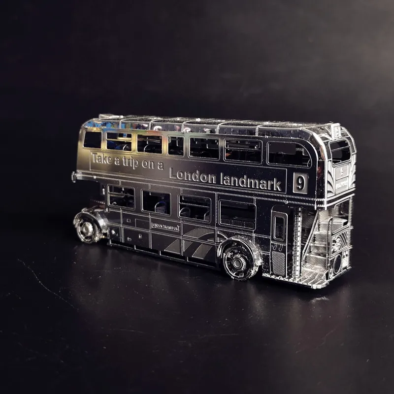 3d металлическая модель Лондон достопримечательный автобус пазлы игрушки Hk Nanyuan