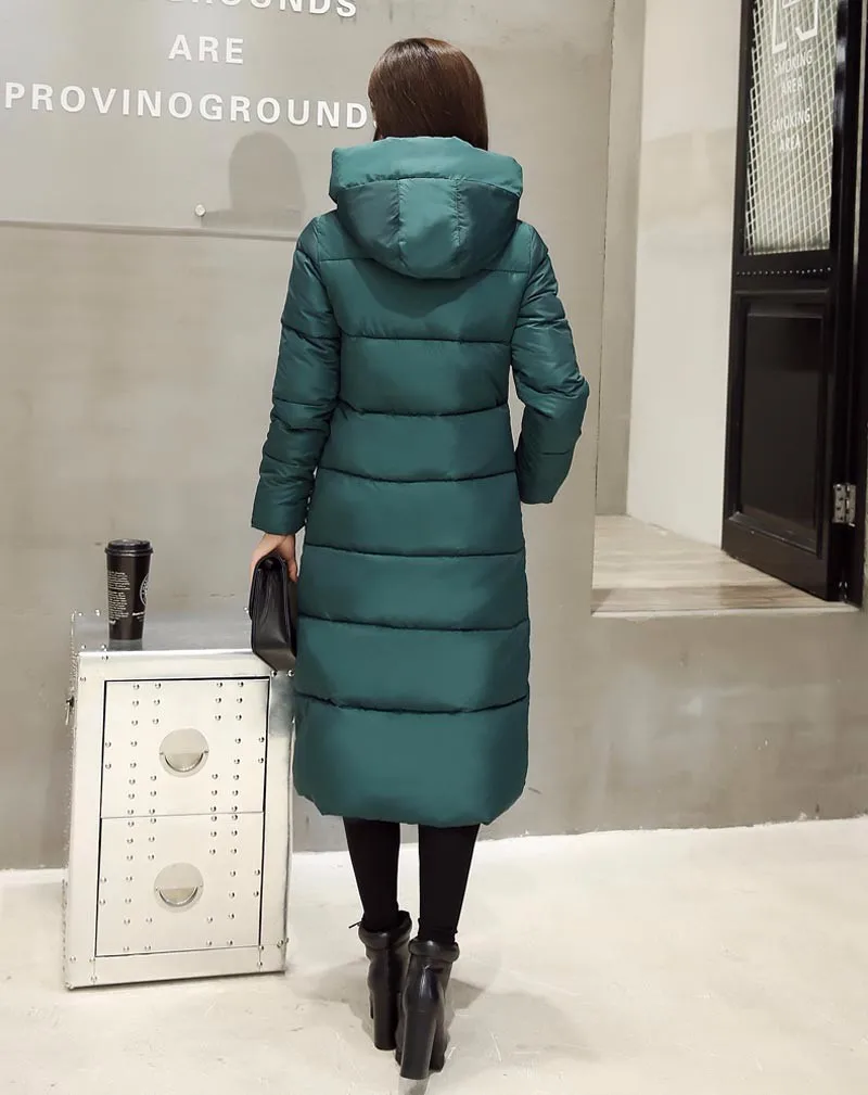 Новинка 2016 зимняя теплая куртка для женщин с капюшоном воротником-стойкой