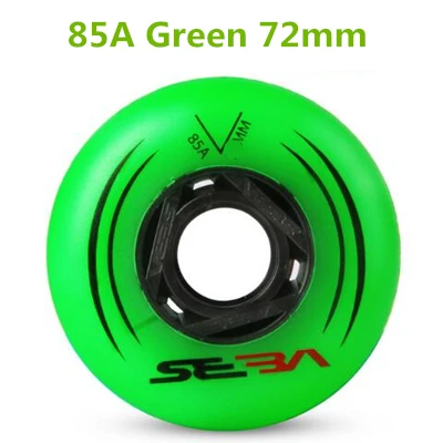 8 pcs Green 72mm 8 шт./партия 85A роликовые коньки колеса для SEBA High HV KSJ FSK слалом роликовые коньки колеса 80 мм 76 72 сцепление высокое качество бетонный+ G - Цвет: 8 pcs Green 72mm