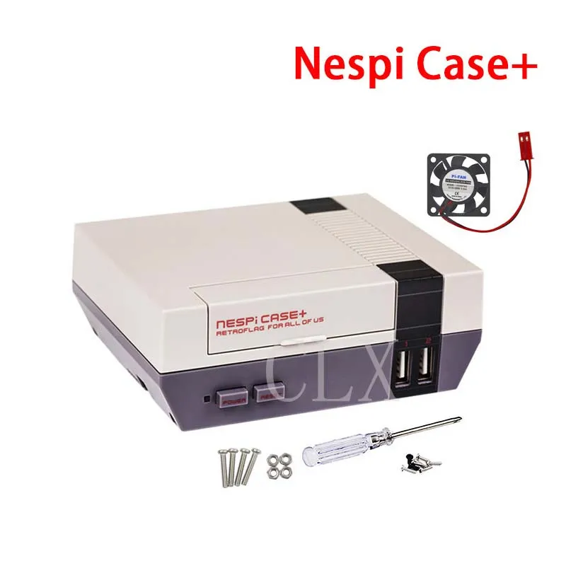 Raspberry Pi NESPi чехол+(плюс) NES Retroflag коробка+ вентилятор+ 16 GB/32G SD карта+ геймпад+ теплоотвод для Raspberry pi 3 - Цвет: Kit B