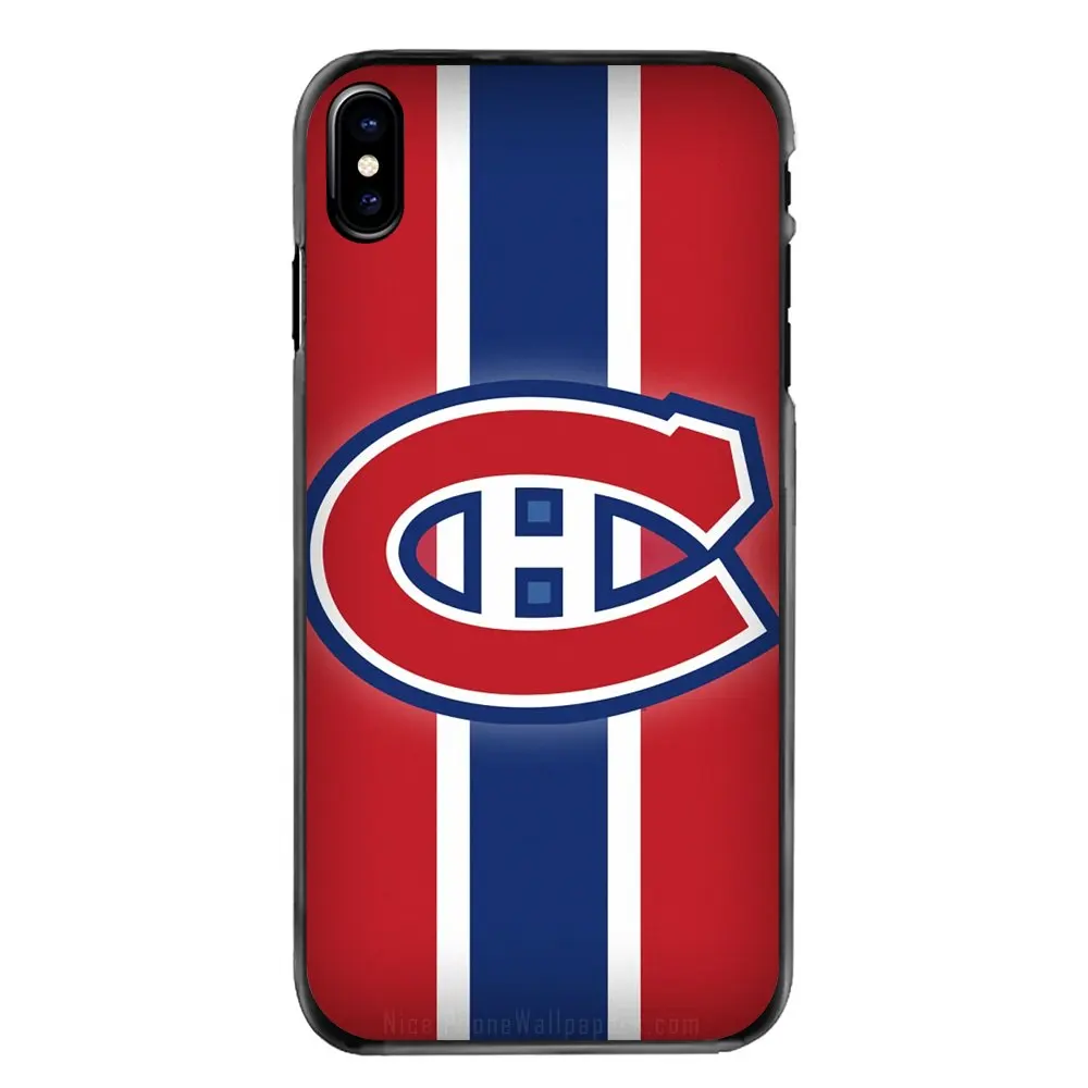 CH Montreal Canadiens Flag Logo Hockey Team For iPhone 4 4S 5 5S 5C SE 6 6S 7 8 Plus X XR XS Max iPod Touch Phone Bag Case |