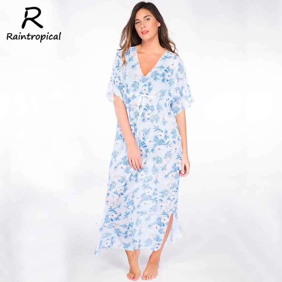 Купальник rainтропический с принтом 2019 накидка на бикини Сетчатое женское летнее