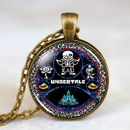 Undertale коллаж колесо игра геймер игры мужское модное ожерелье ручной работы