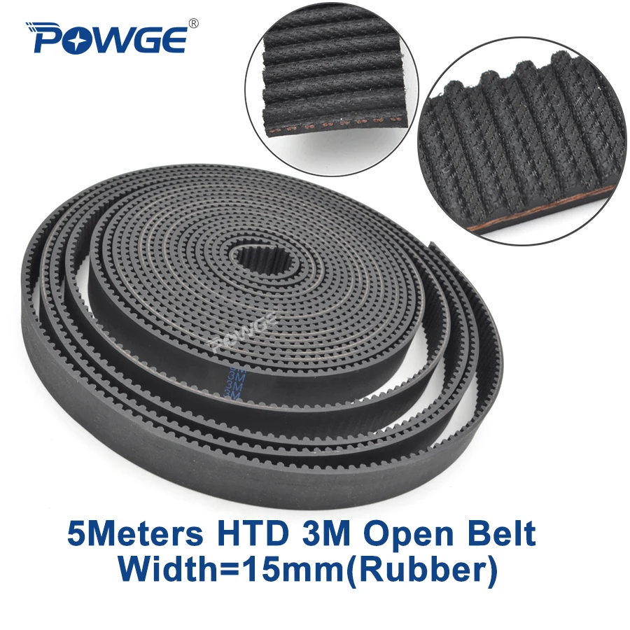 Ремень ГРМ POWGE Arc HTD 3 м ширина 15 мм длина 5000 мм|rubber belt drive|belts with no bucklesrubber hood |