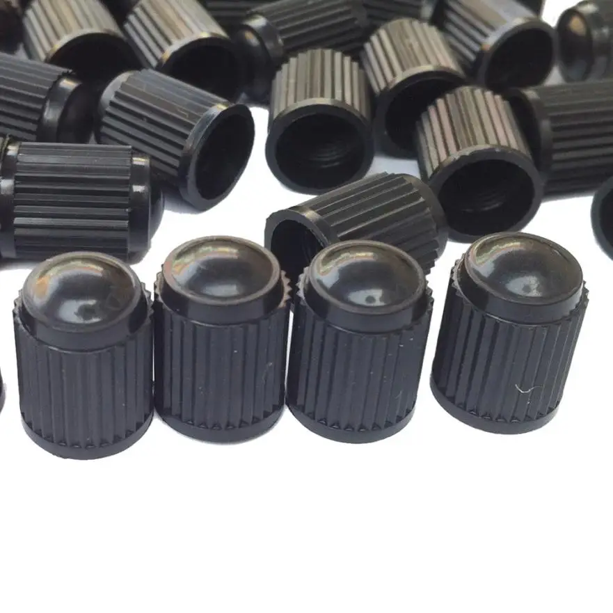 

Car Tire Repair Tools Valve cap 100PC Black Plastic Tire Valve Stem Caps feb13